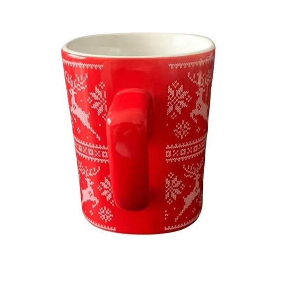 Vintage Nescafe Red Christmas Mug with Collectible Ceramic Design Christmas Char - Picture 2 of 11